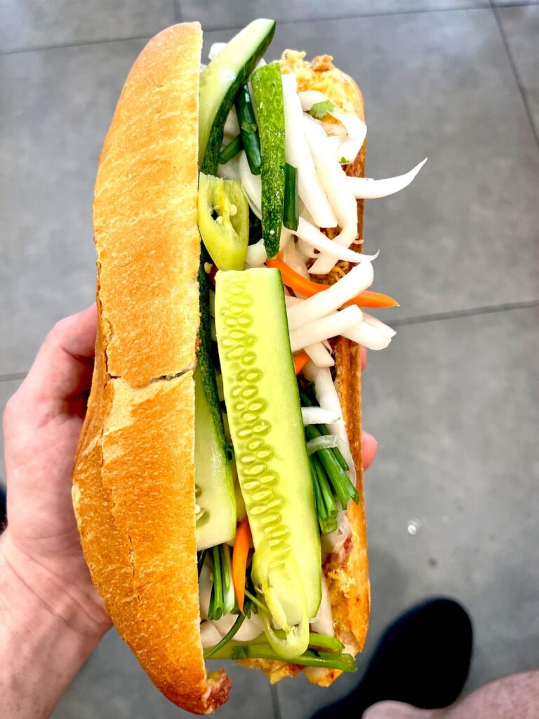 Best banh mi I’ve ever had, at Banh Mi Huynh Hoa in Ho Chi Min, Vietnam