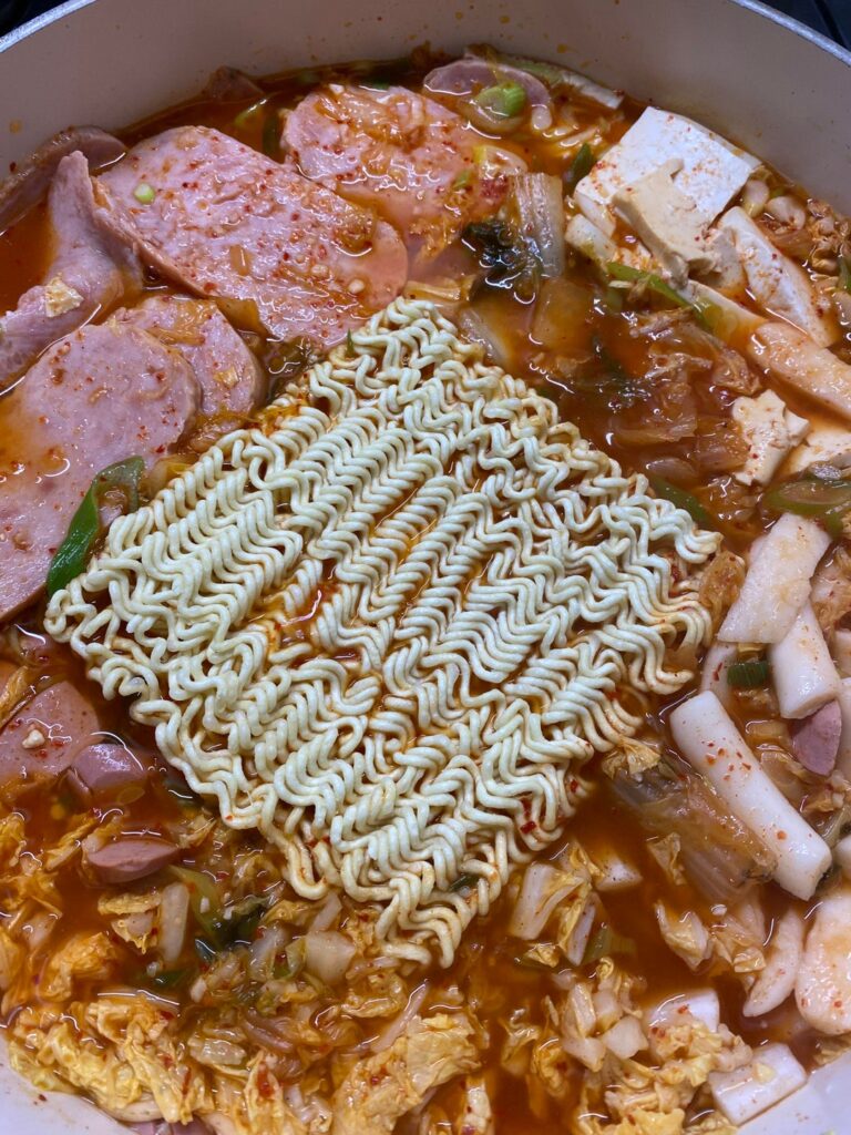 Made some BUDAE JJIGAE!! I saw someone post theirs and then suddenly I was craving it