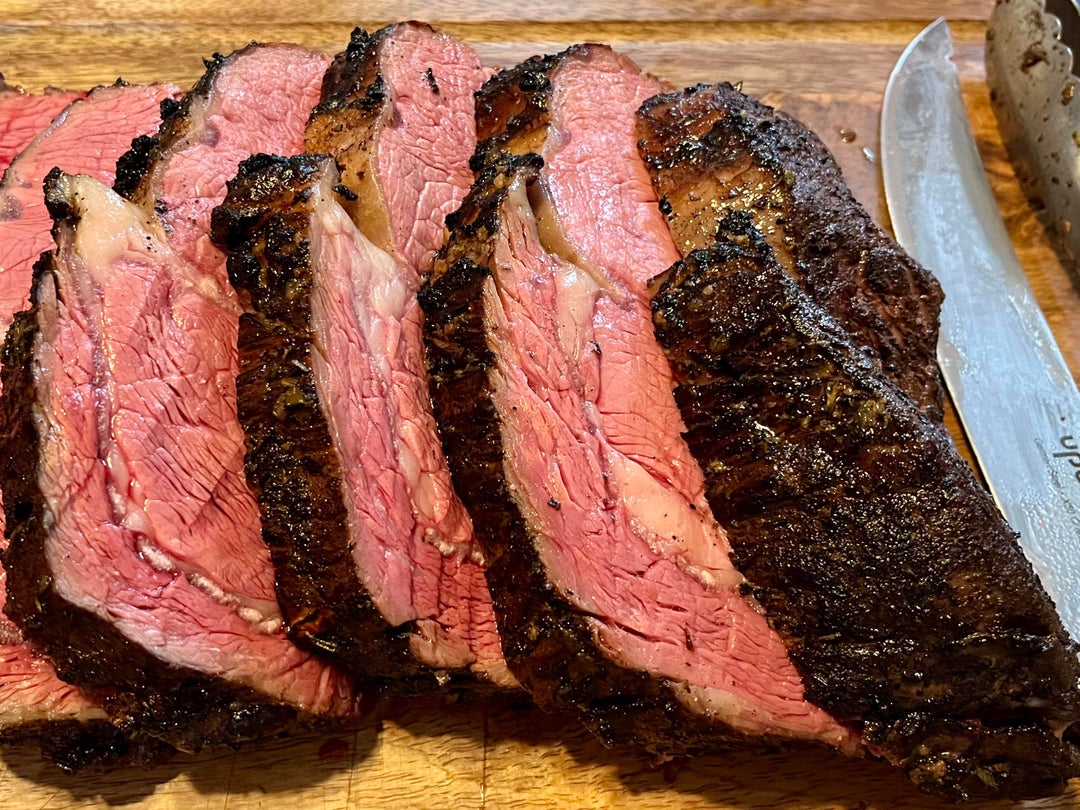 6lb Boneless Prime Rib, dry rub uncovered overnight, herb and garlic