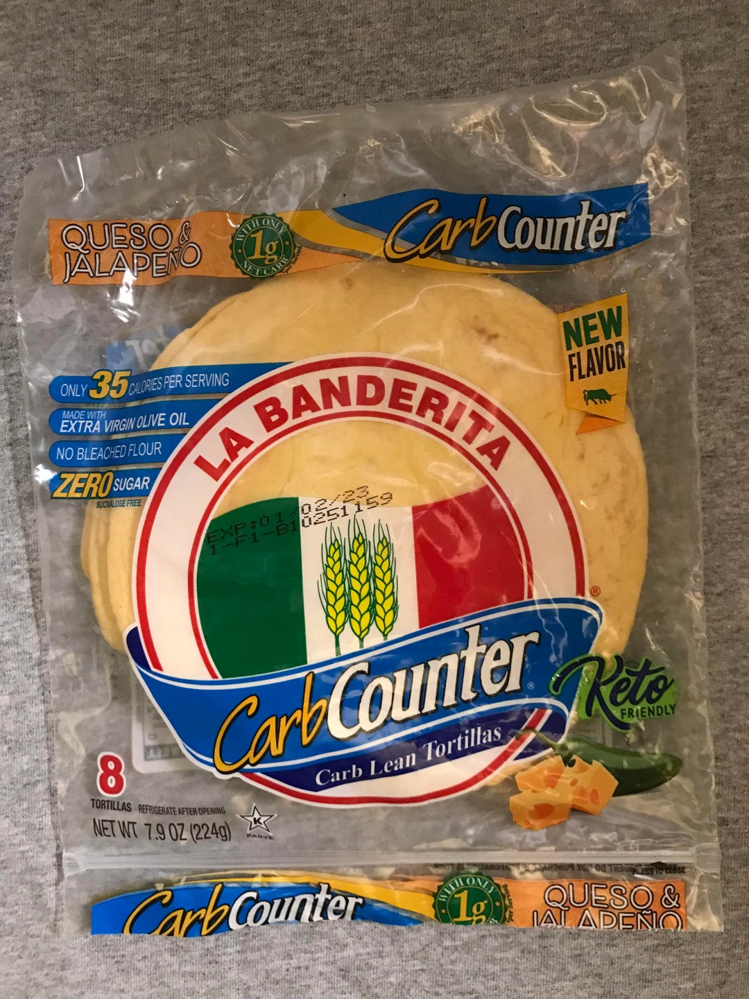 New Flavor: La Banderita Carb Counter queso jalapeño tortillas!