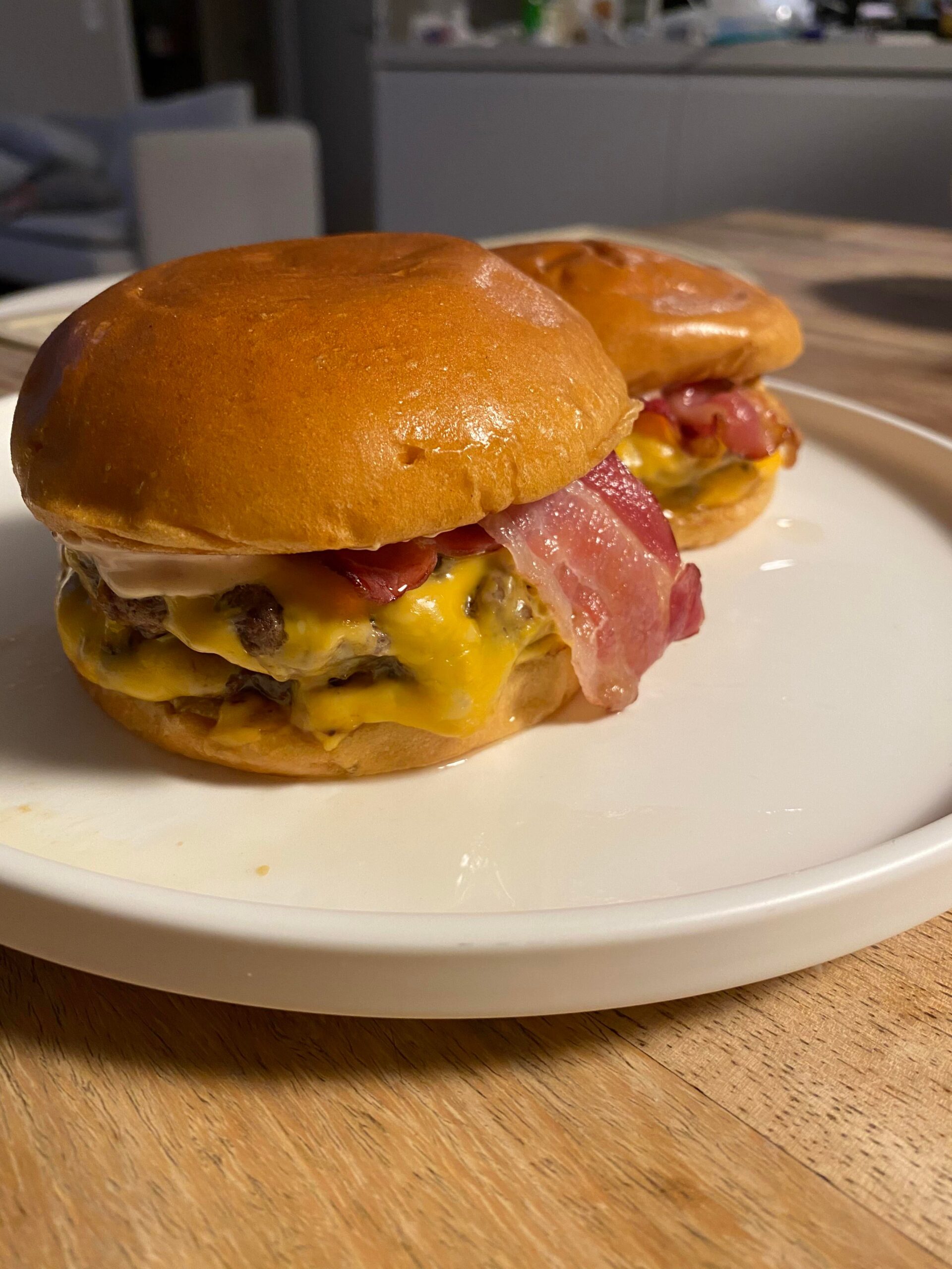 Double bacon smash for dinner Dining and Cooking