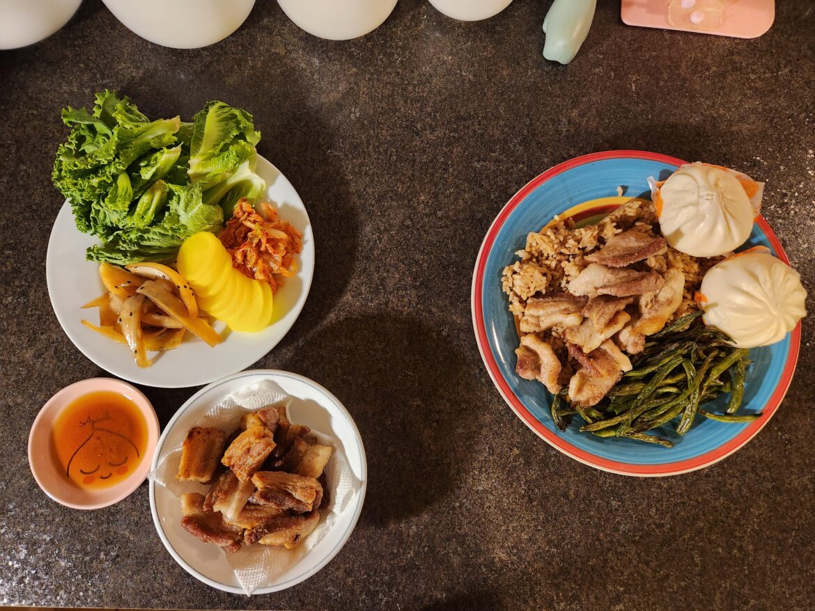 His and hers pork belly