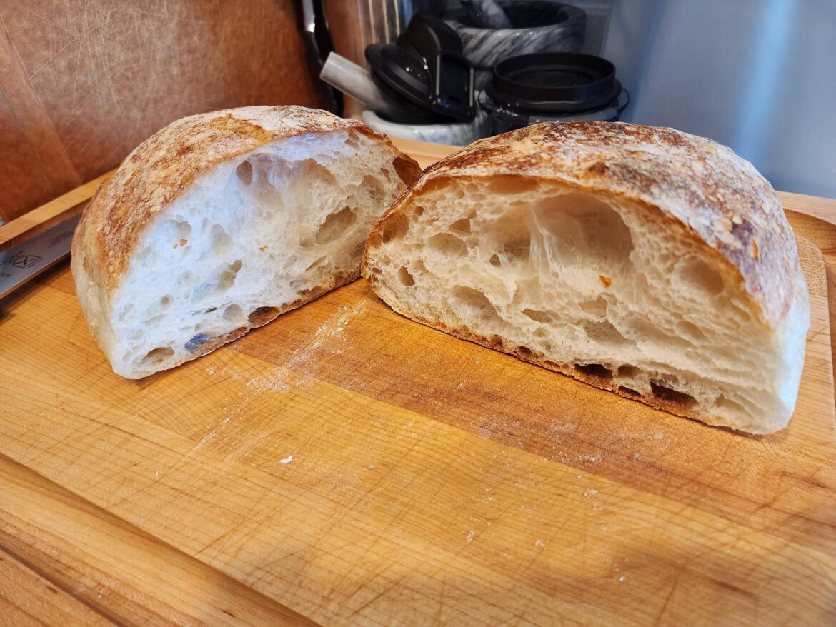 My first ever ciabatta. Recipe from Brian Lagerstrom
