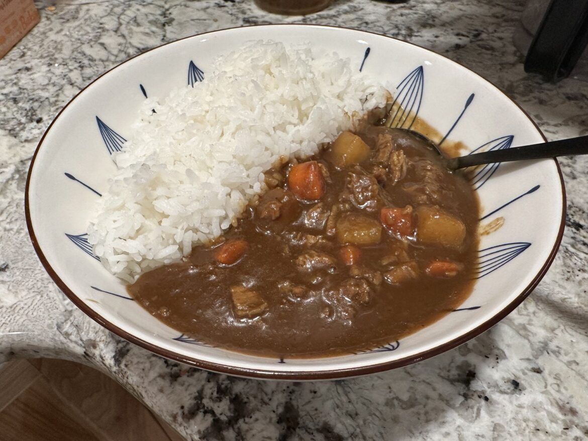 Japanese "beef" curry; arguably the most expensive vegetarian curry ever made