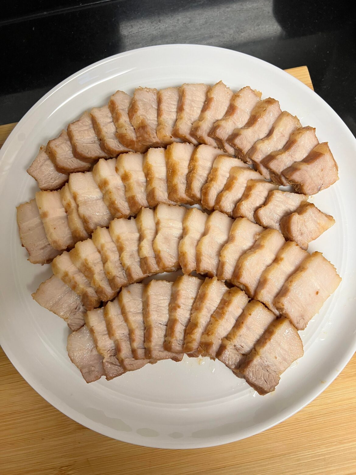 Bossam laid out like perfectly fallen dominos 😊