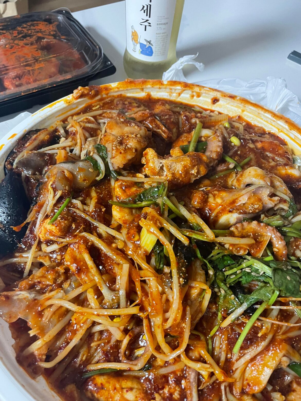 it freezing outside and it’s 해물찜 time for me. feat.백세주