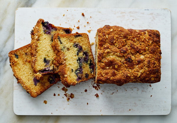 Blueberry Streusel Loaf Cake