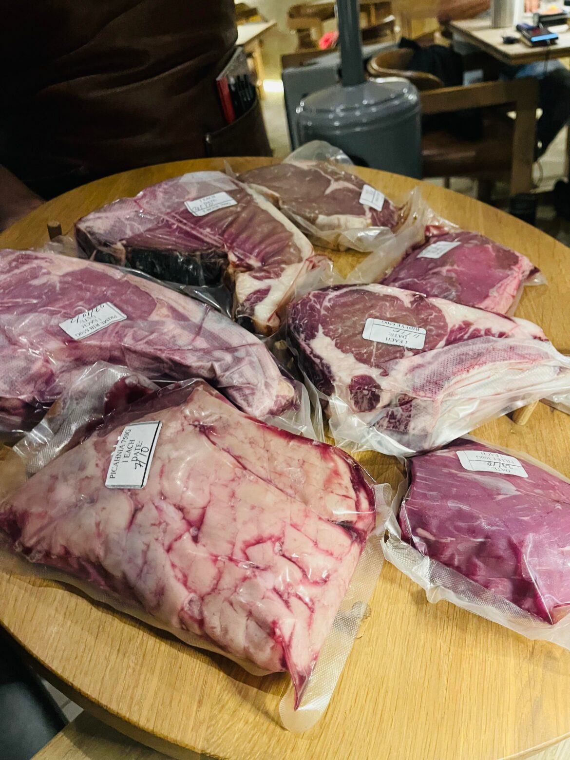 The Blockman Restaurant in South Africa-They bring the different cuts of steak to the table and explain the differences