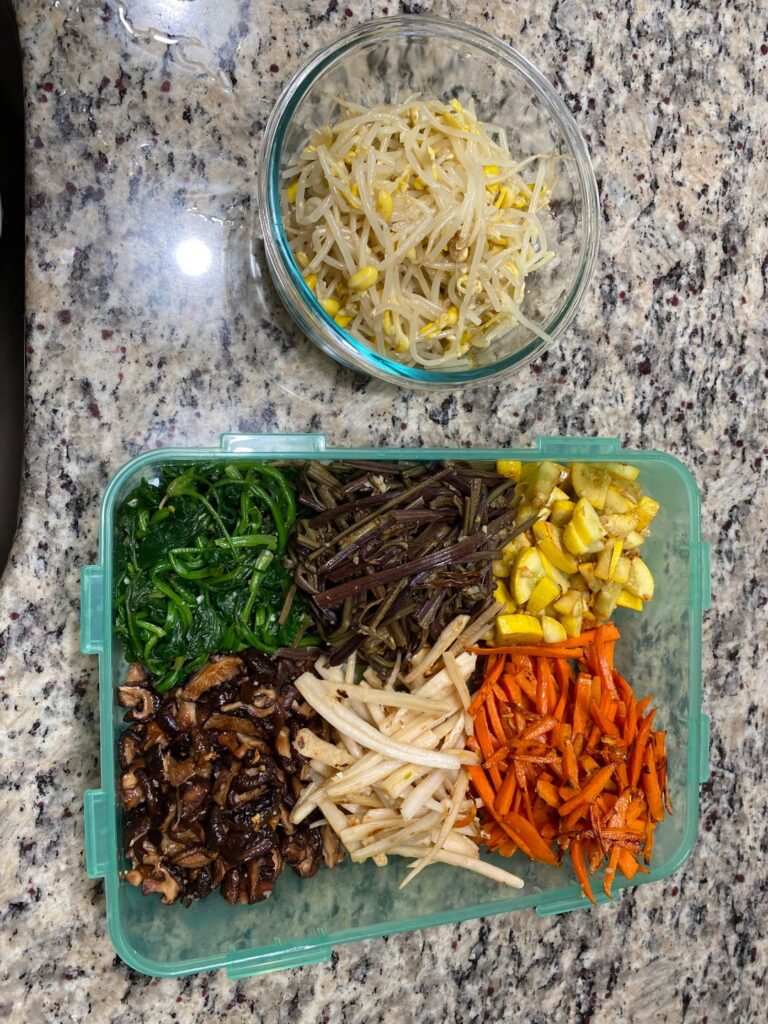 Made vegetarian bibimbap for the first time!! I used beyond ground beef, it was incredible.