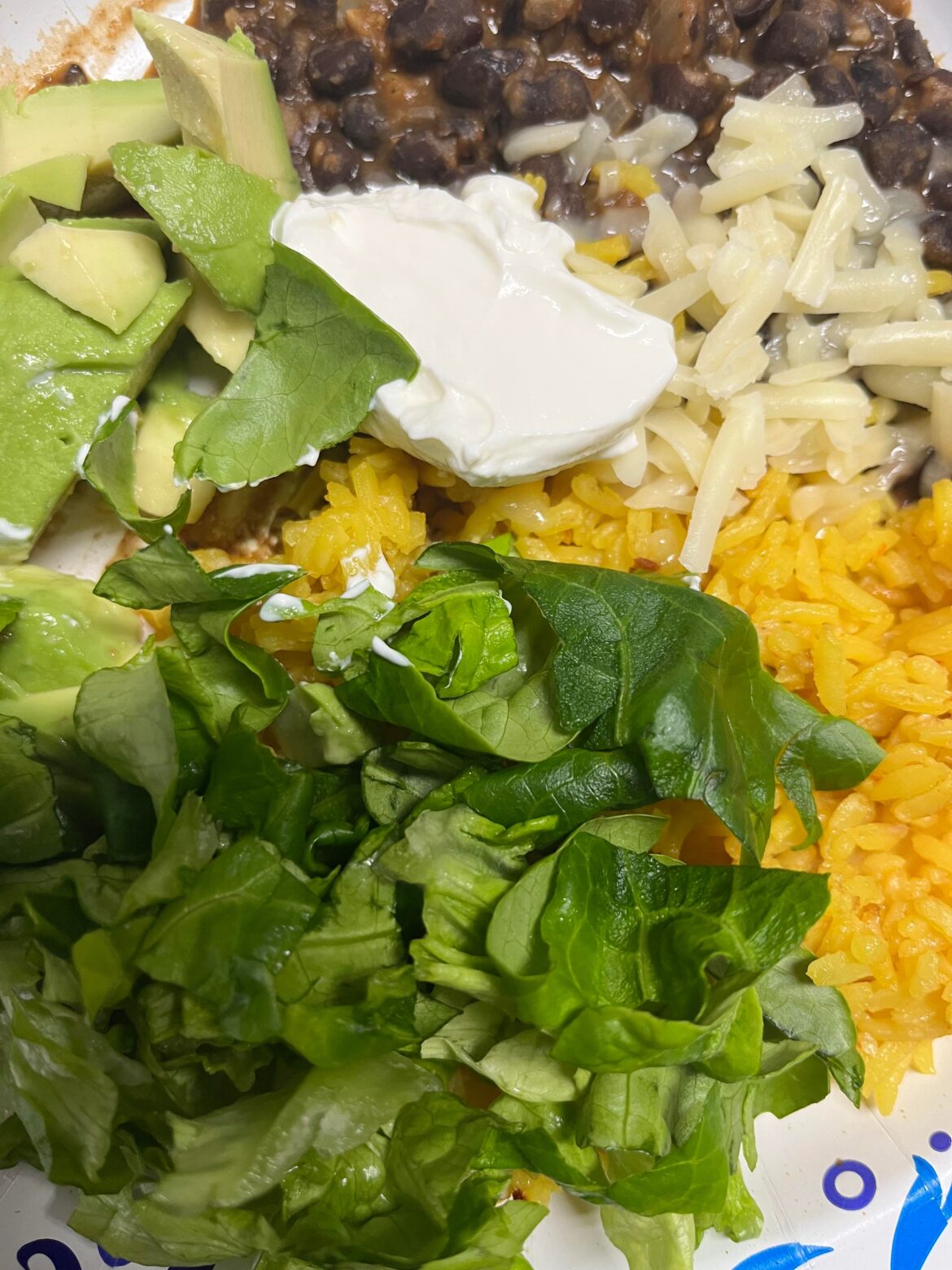 Work lunch all week. Canned black beans cooked in taco seasoning and a box of yellow rice. I call it a rice bowl