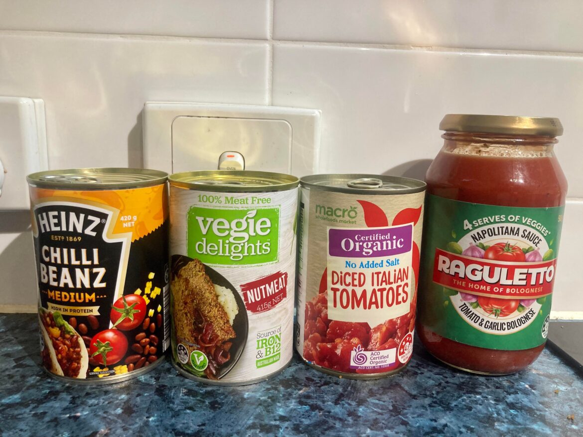 Easy meal prep for veg bodybuilding. Everything in a pan+pasta gets me 4-5 meals.