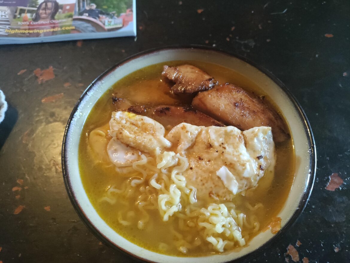 this is my a unique ramen I made today.
