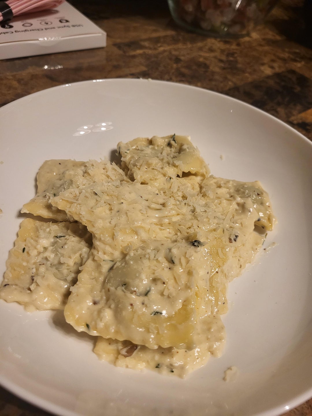 mushroom ravioli with parmesan cream sauce - Dining and Cooking