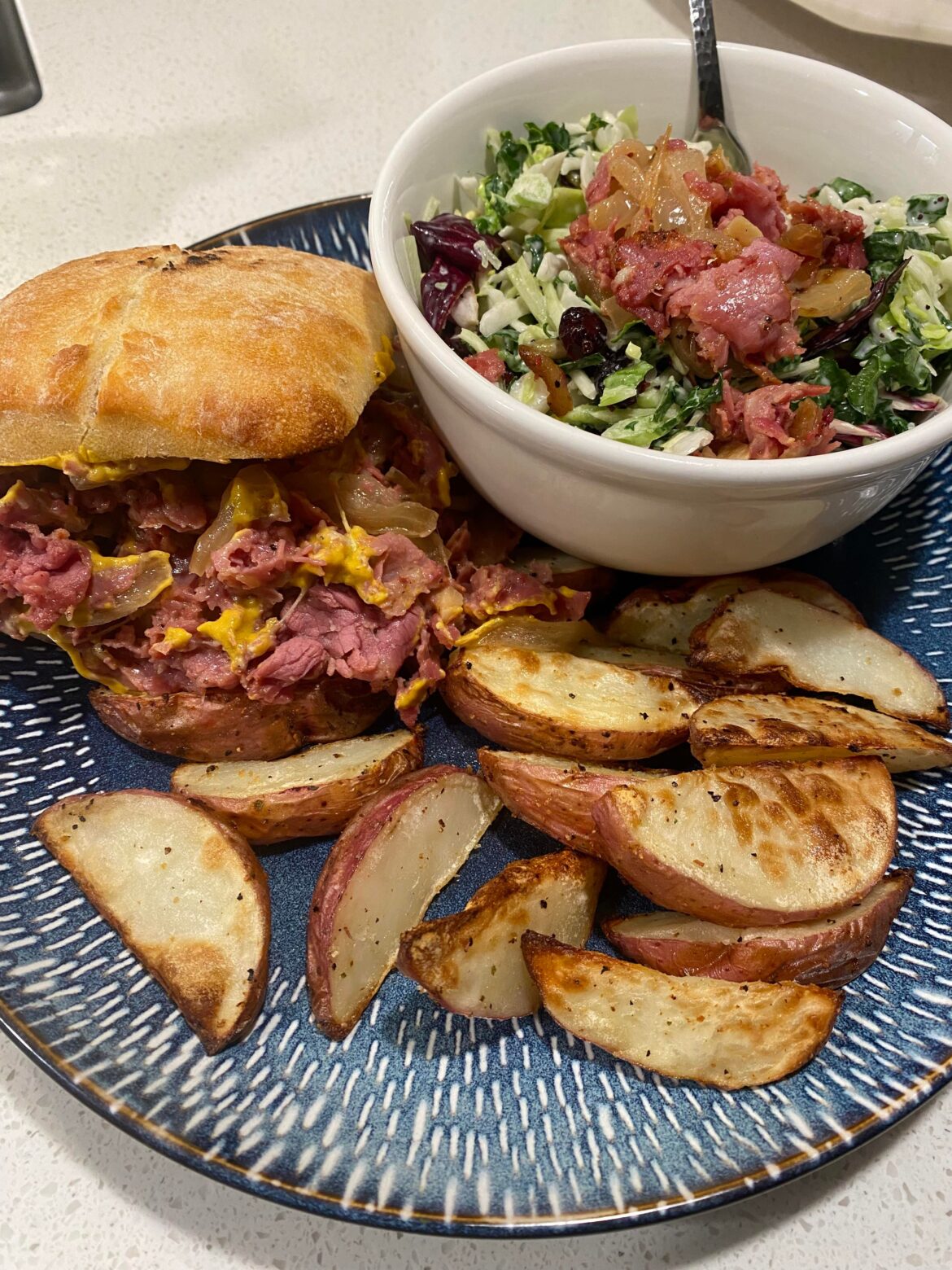 Pastrami Sandwich On Ciabatta Bread