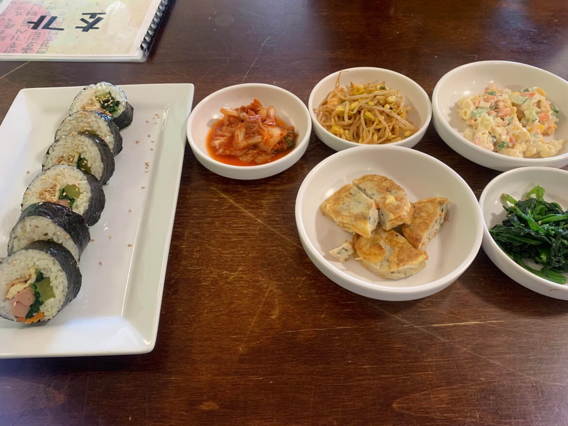 Kimbap y banchan en México🇲🇽