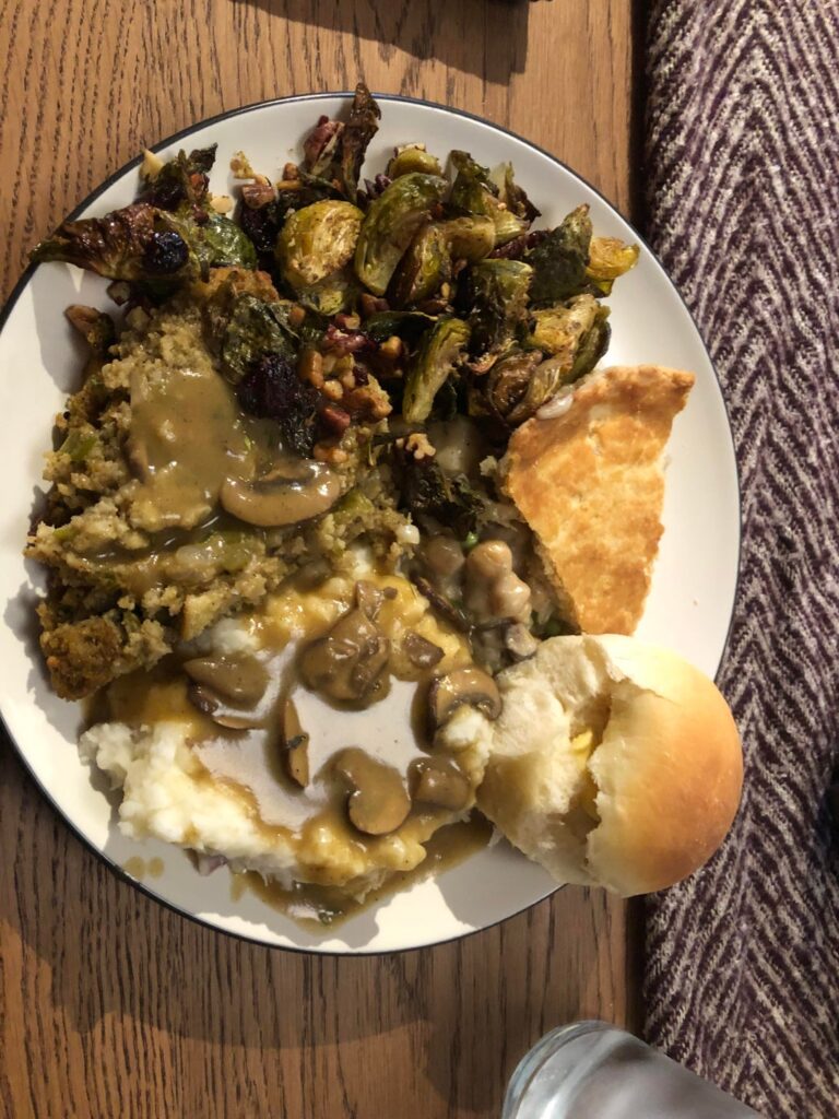 Proud of my first vegetarian thanksgiving meal!