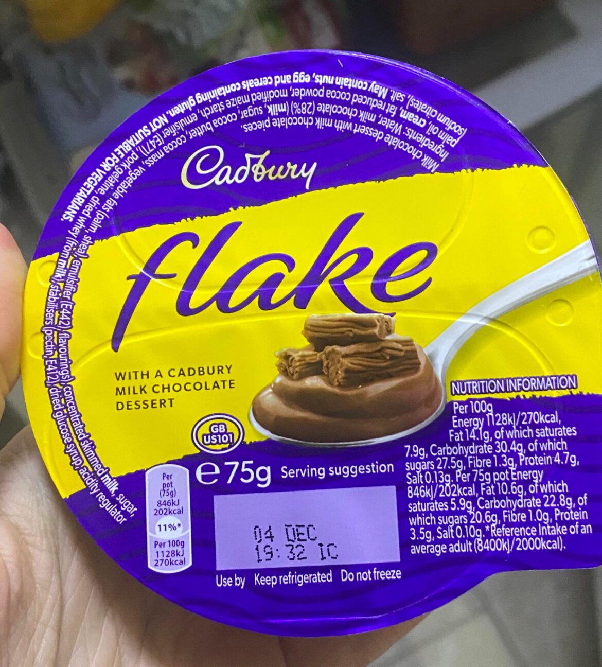 Sad to have just eaten pork gelatin in a Cadbury yoghurt… beware people!