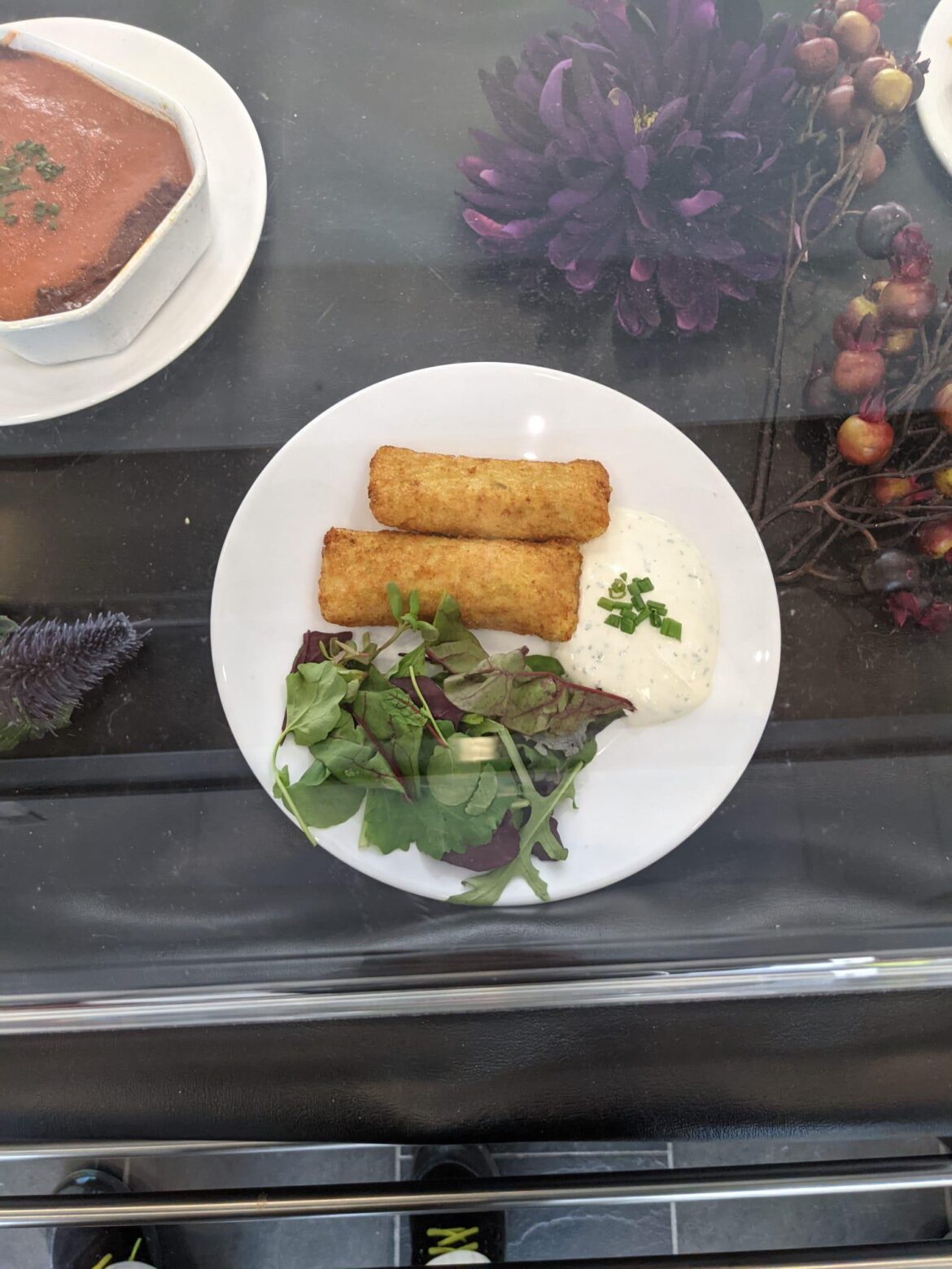 May I present to you the veggie option from a different day at my work. Again 3,85€ (for external 5€)