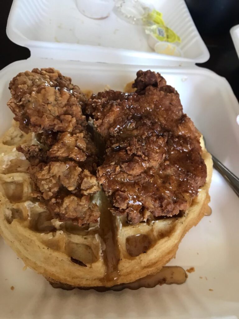 Vegan Chicken (Seitan) and Waffles