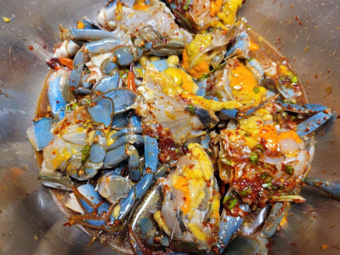 Gejang packed with roe and stuff