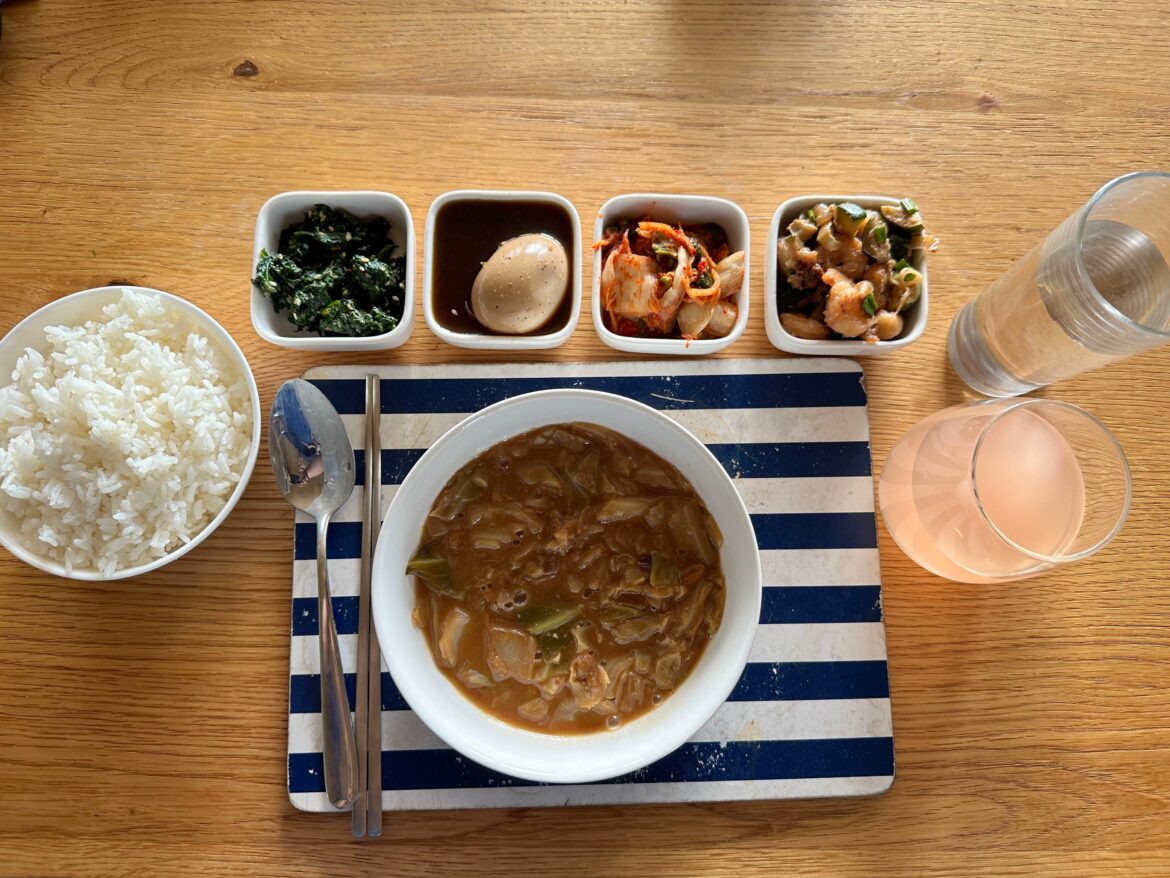 Another meal for one. The shrimp taste amazing and the soup is tops. Peach Coolpis with it for a bit of sweet flavour.