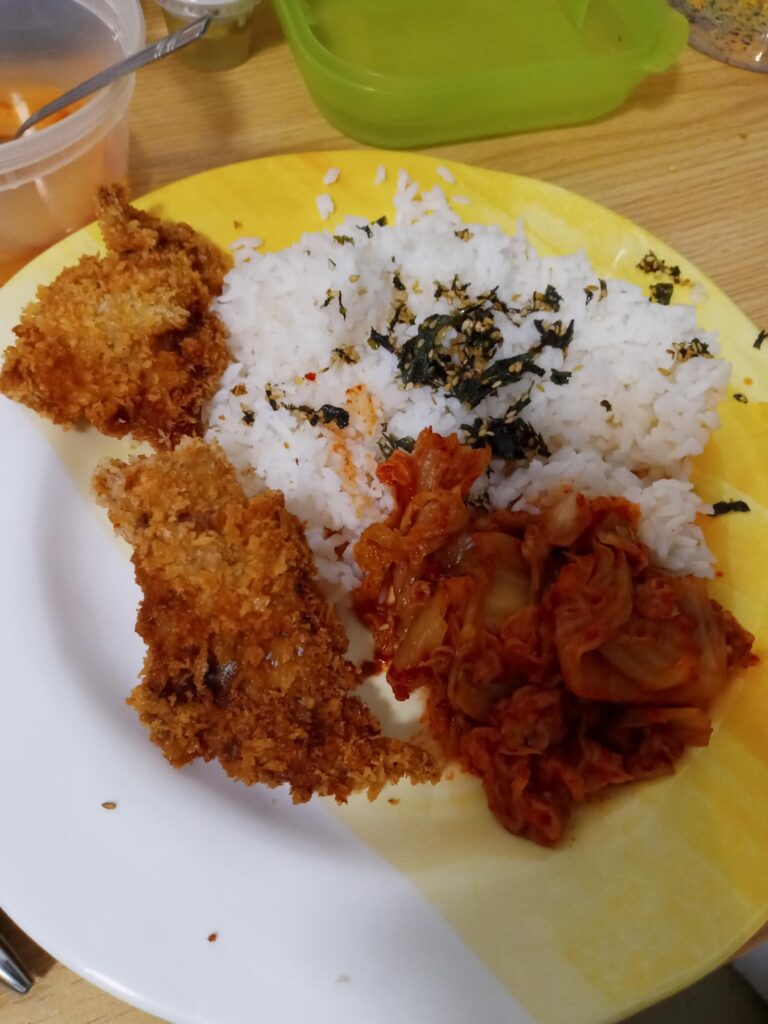 Maangchi fried cod with a ginseng milkshake
