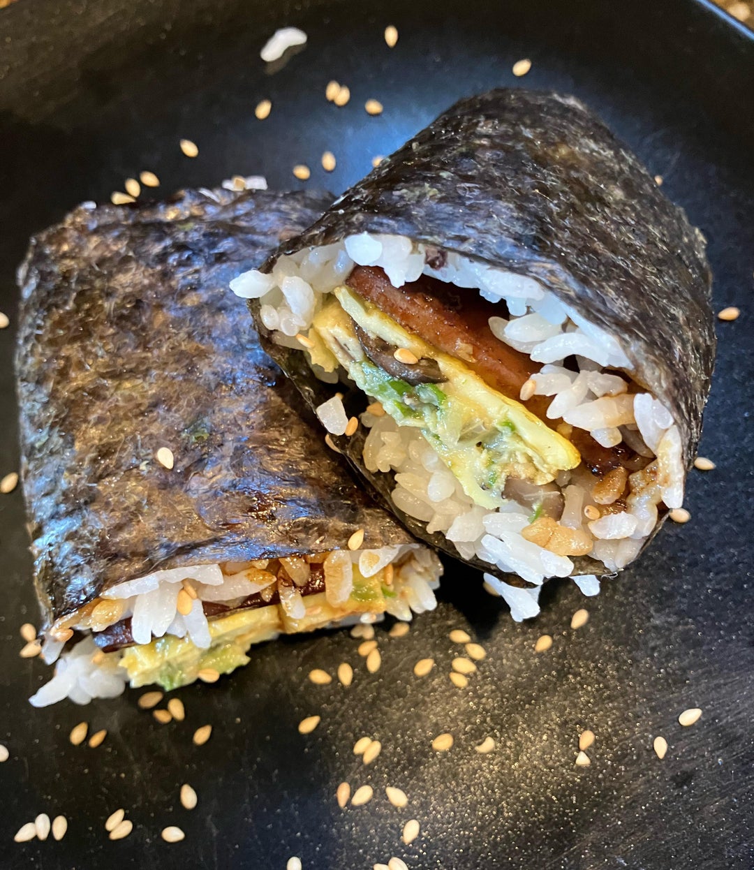 Teriyaki Tofu and Egg Musubi w/ Spicy Mayo Dining and Cooking