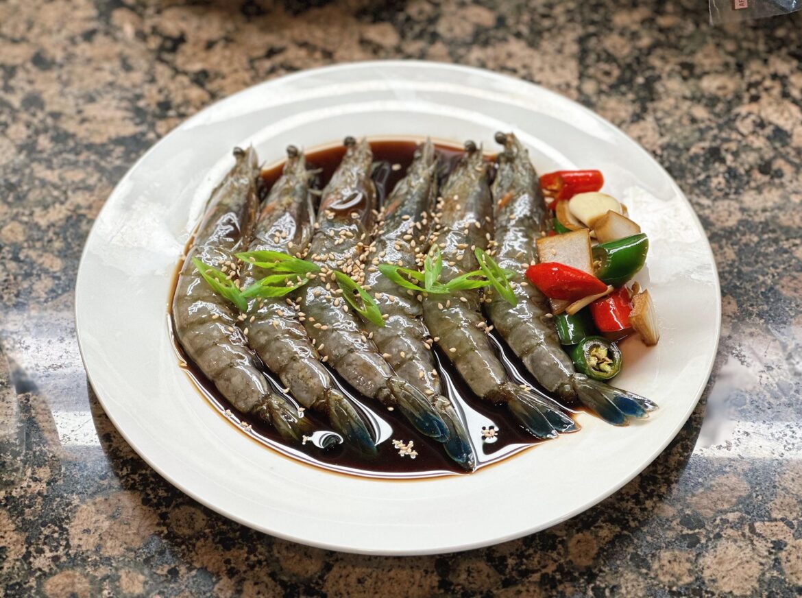 Soy sauce marinated shrimp