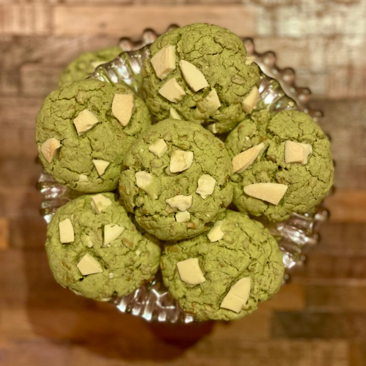 Matcha Oatmeal White Chocolate Chip Cookies (Recipe)