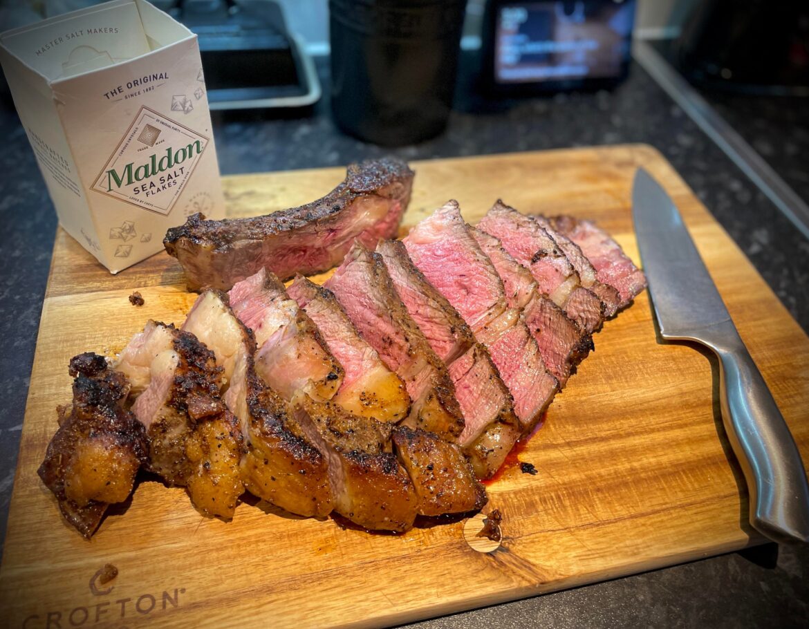 Reverse seared bone in beef rib - Dining and Cooking