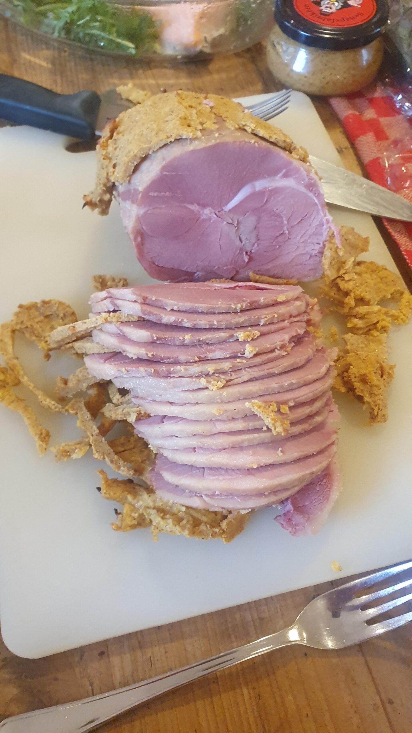 sous vide boar ham with grilled mustard Dining and Cooking