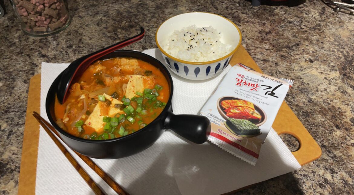 made homemade kimchi jjigae tonight
