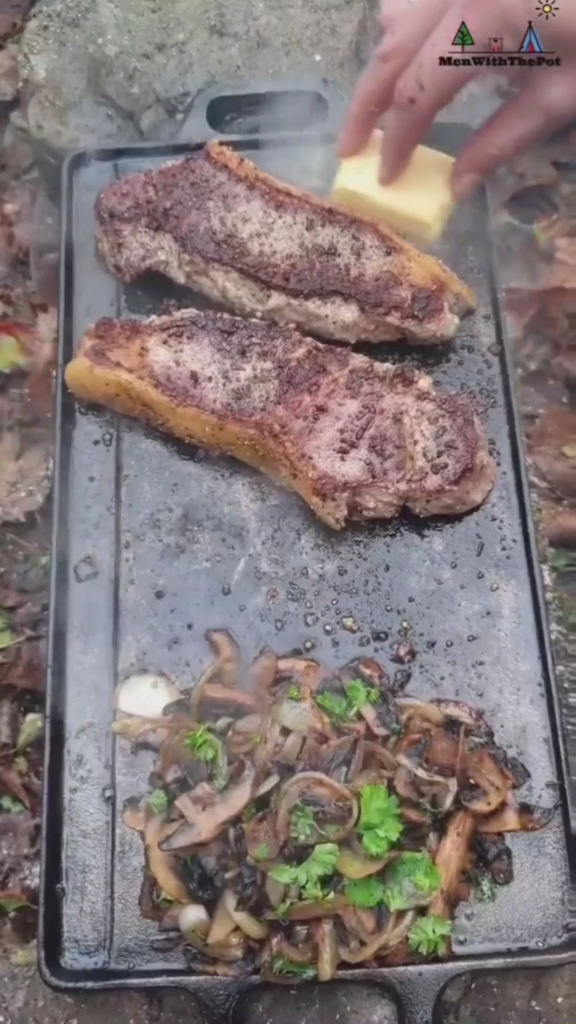 outdoor steak sandwich
