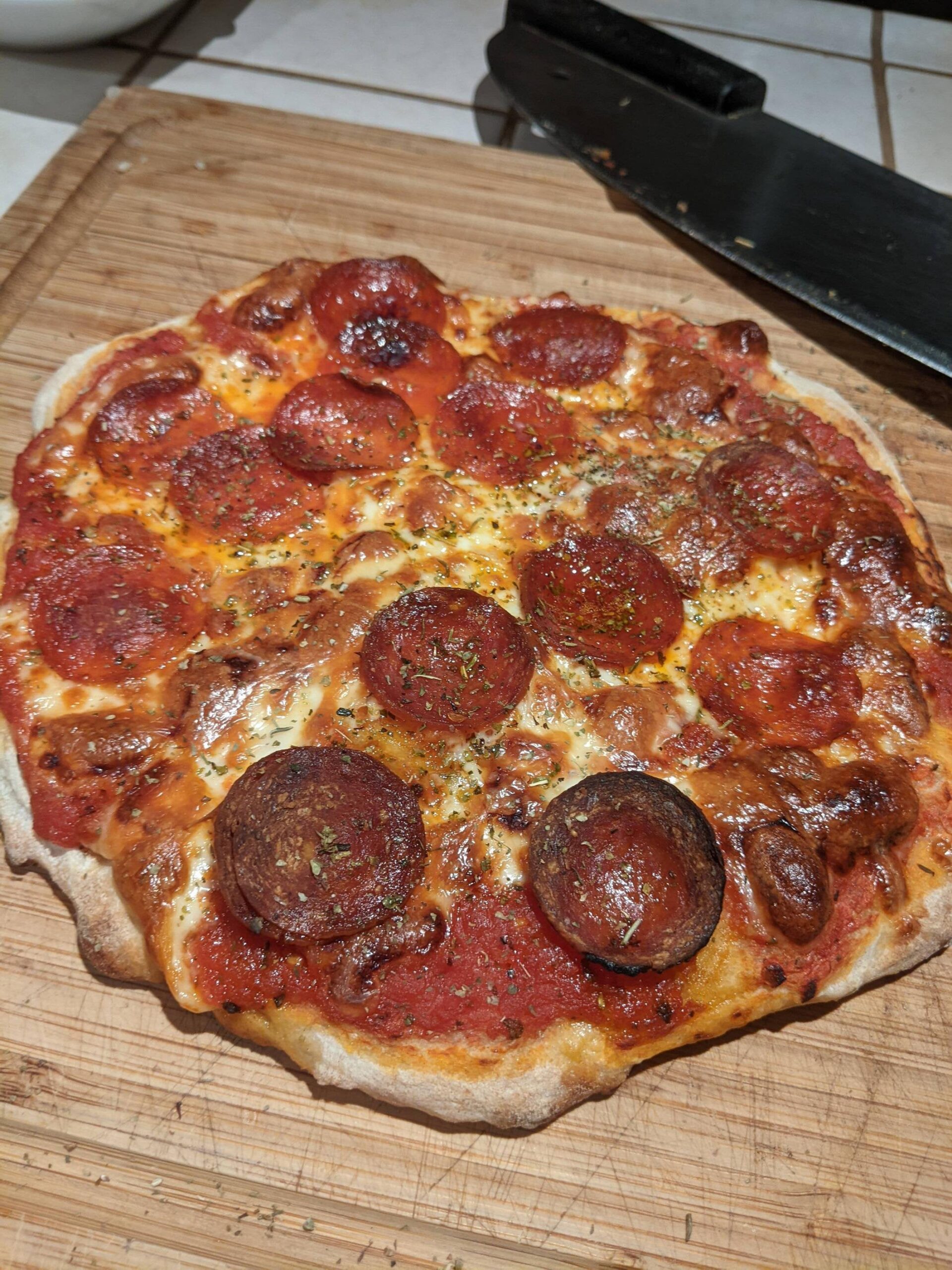 Almost had proper pepperoni cups! Dining and Cooking