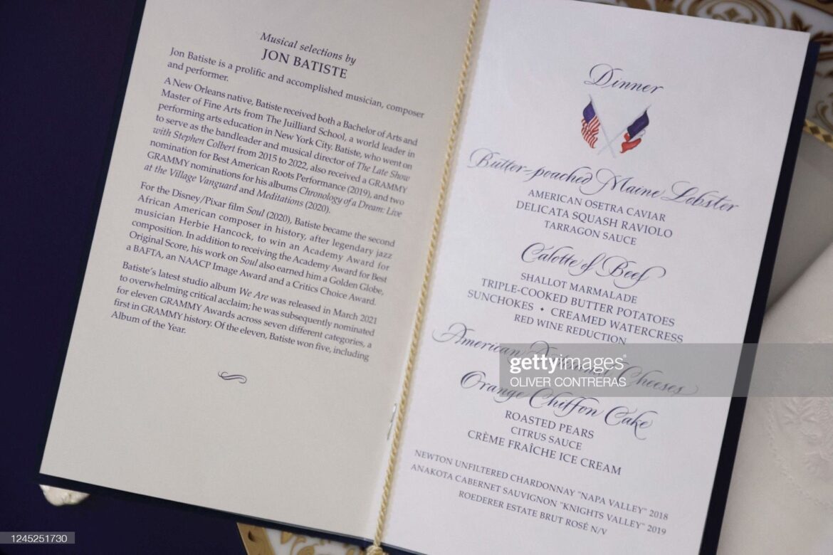 White House State Dinner Menu (And Wine) Today: