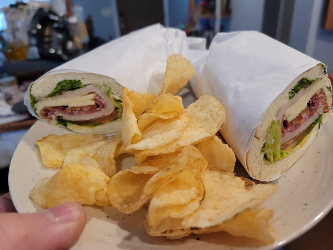 A Simple Hoagie Sandwich.