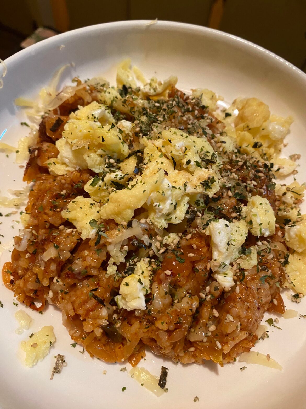 Kimchi bokkeumbap made by me! 😌😍