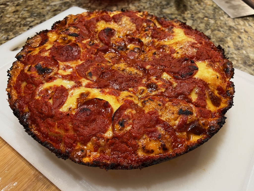 Detroit Deep Dish with Stuffed Crust