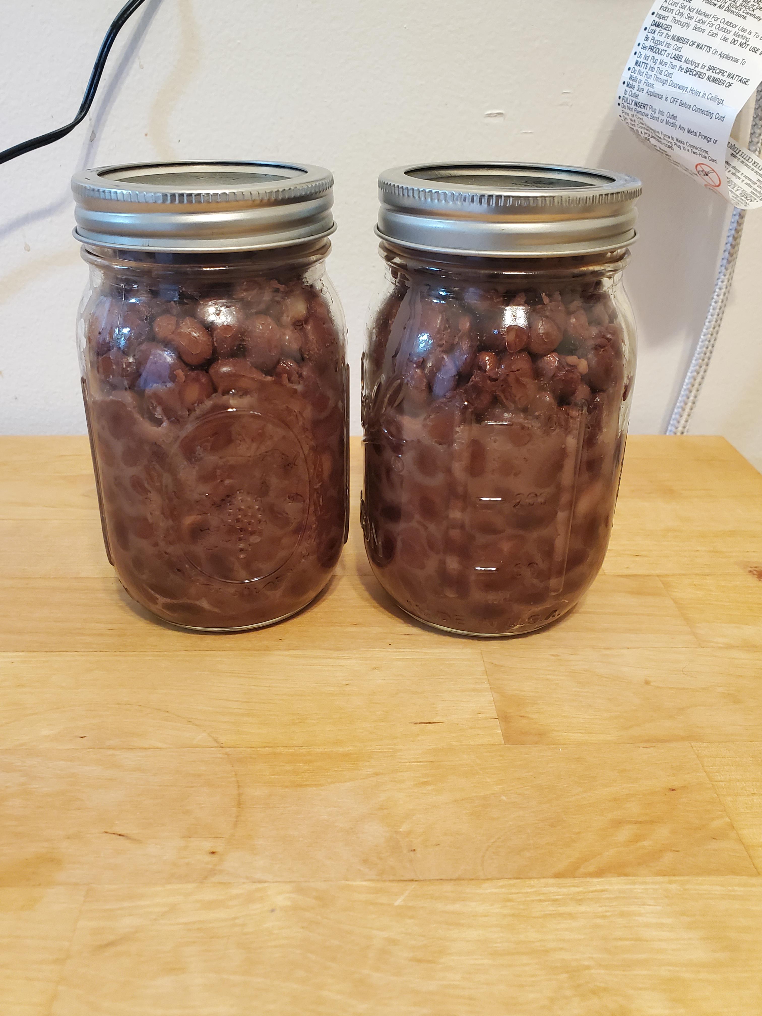 should my black beans looks like this after pressure canning? Dining