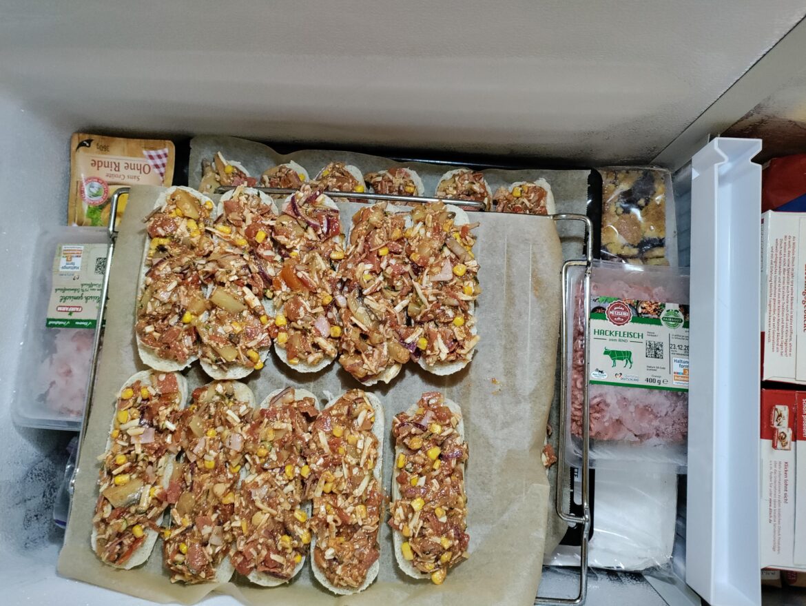 Got a chest freezer. Made pizza rolls.