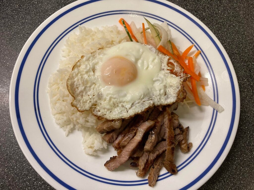 Bai Sach Chrouk - Cambodian breakfast pork cutlet - 3 hr @ 140