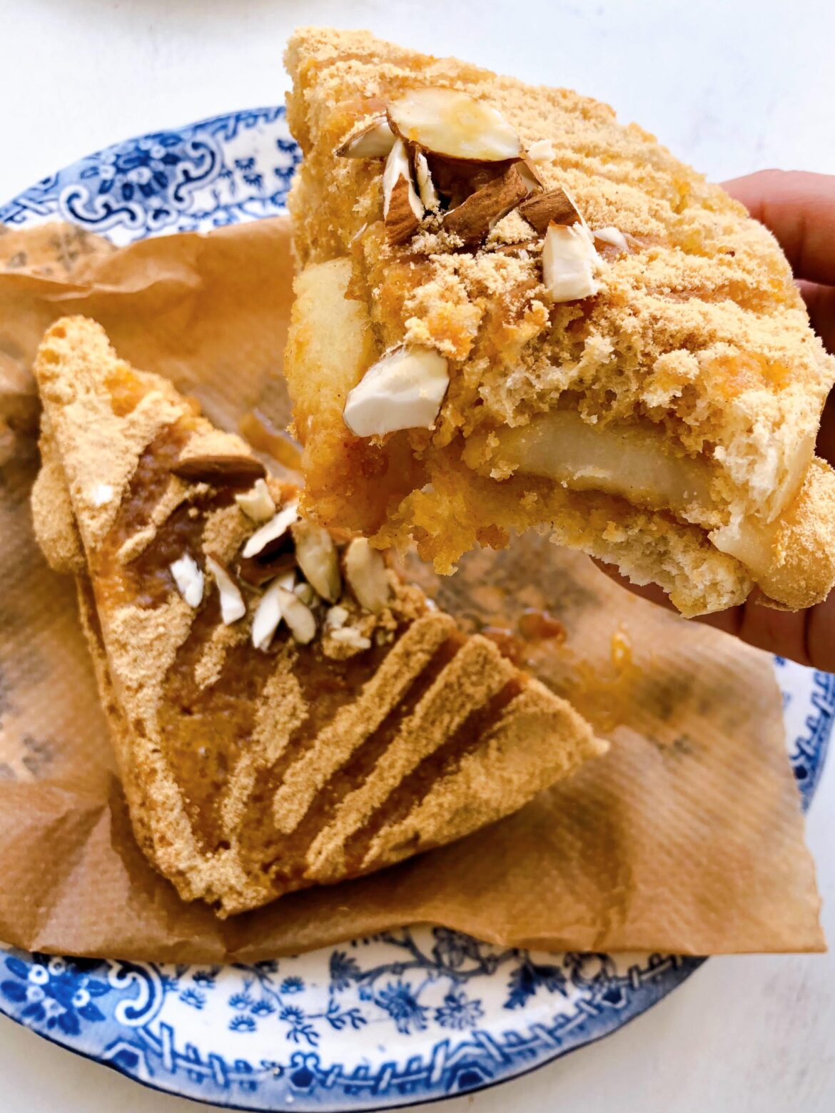 Korean Injeolmi Toast Mochi- soft and chewy roasted soybean injeolmi between two slices of toast. The perfect Korean brunch or dessert!