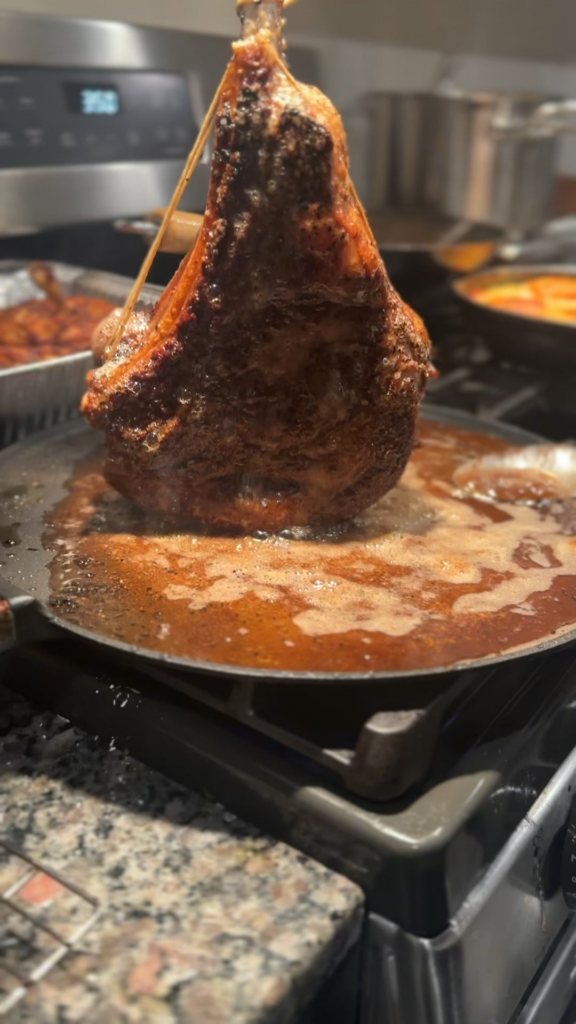 Pan seared Tomahawk steak