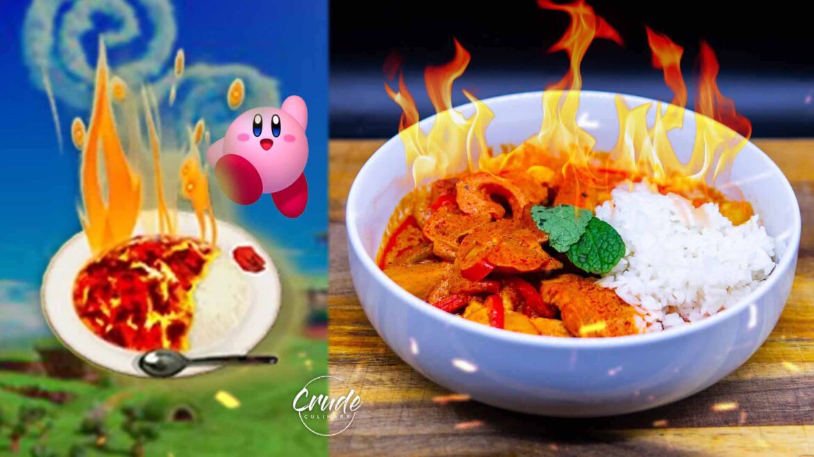 I made Superspicy Curry from the Kirby games in real life! (edited fire for added effect haha)