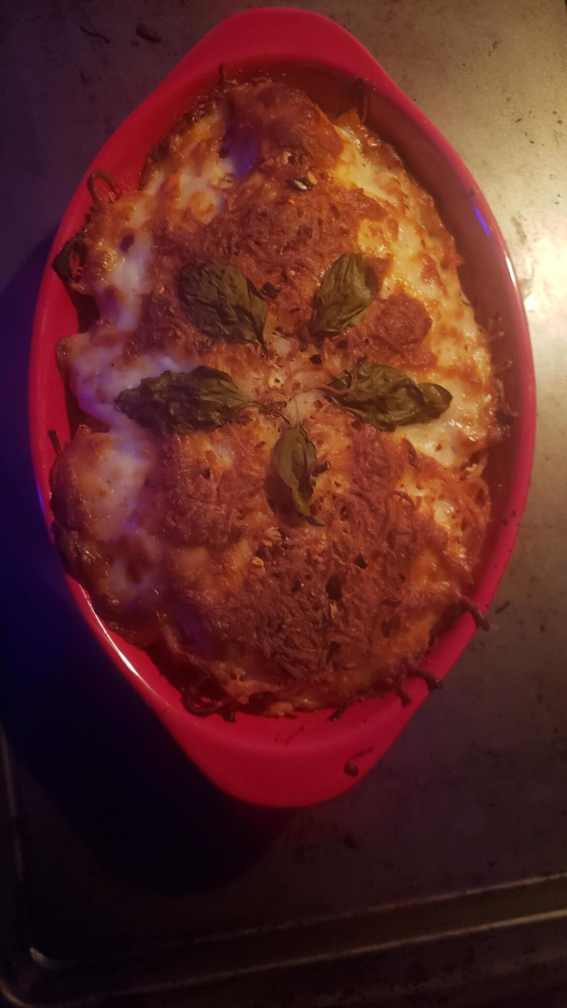 Baked 3 cheese spaghetti
