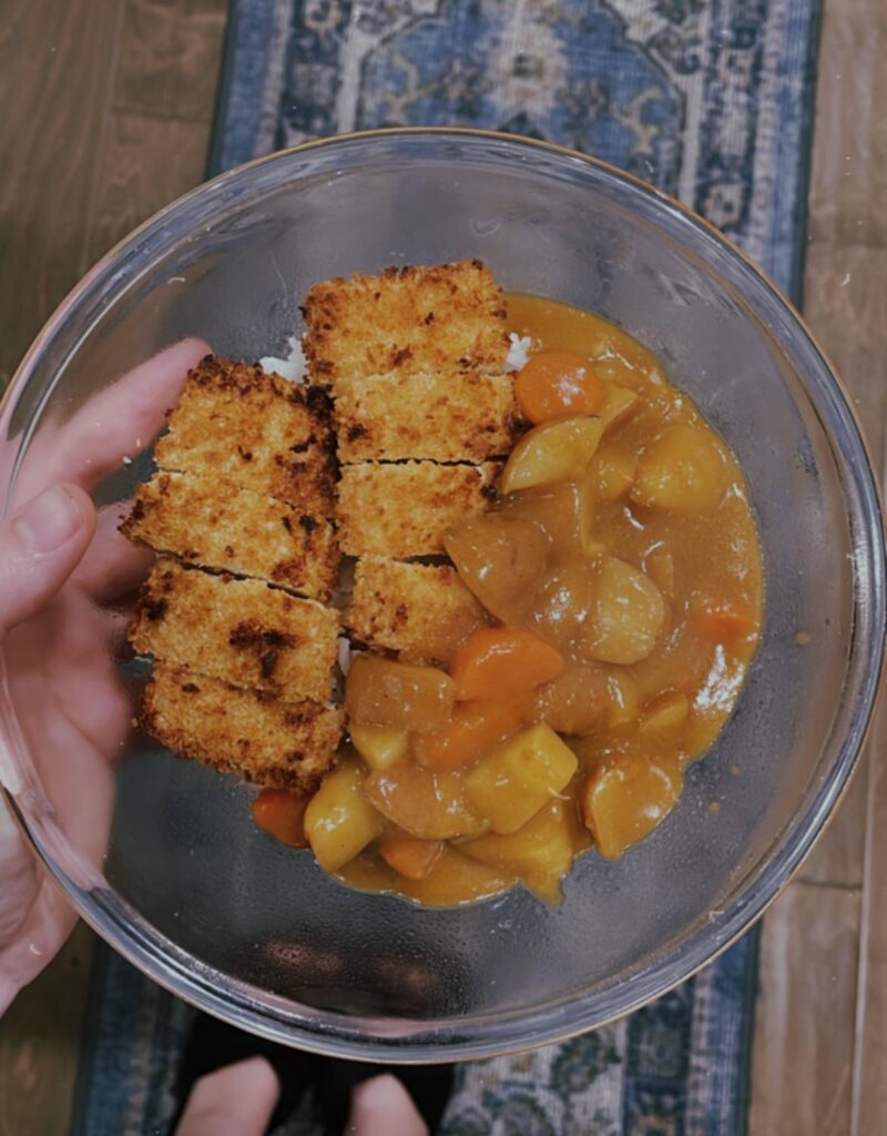 Tofu Katsu Curry served over rice
