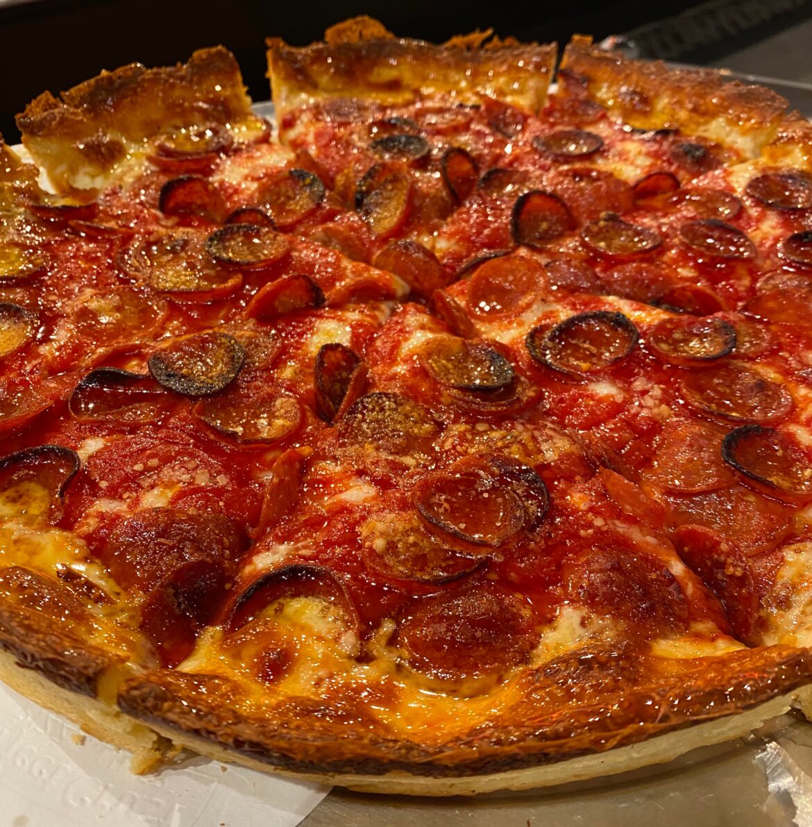 [I Ate] Pepperoni pizza with hot honey.