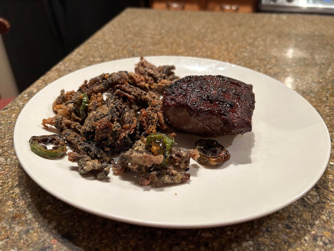 Deer backstrap and morels that I harvested this year Dining and Cooking