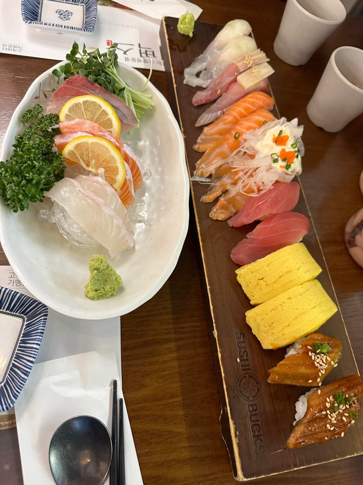 sushi in korea.. was 19,000W for all of this 😳