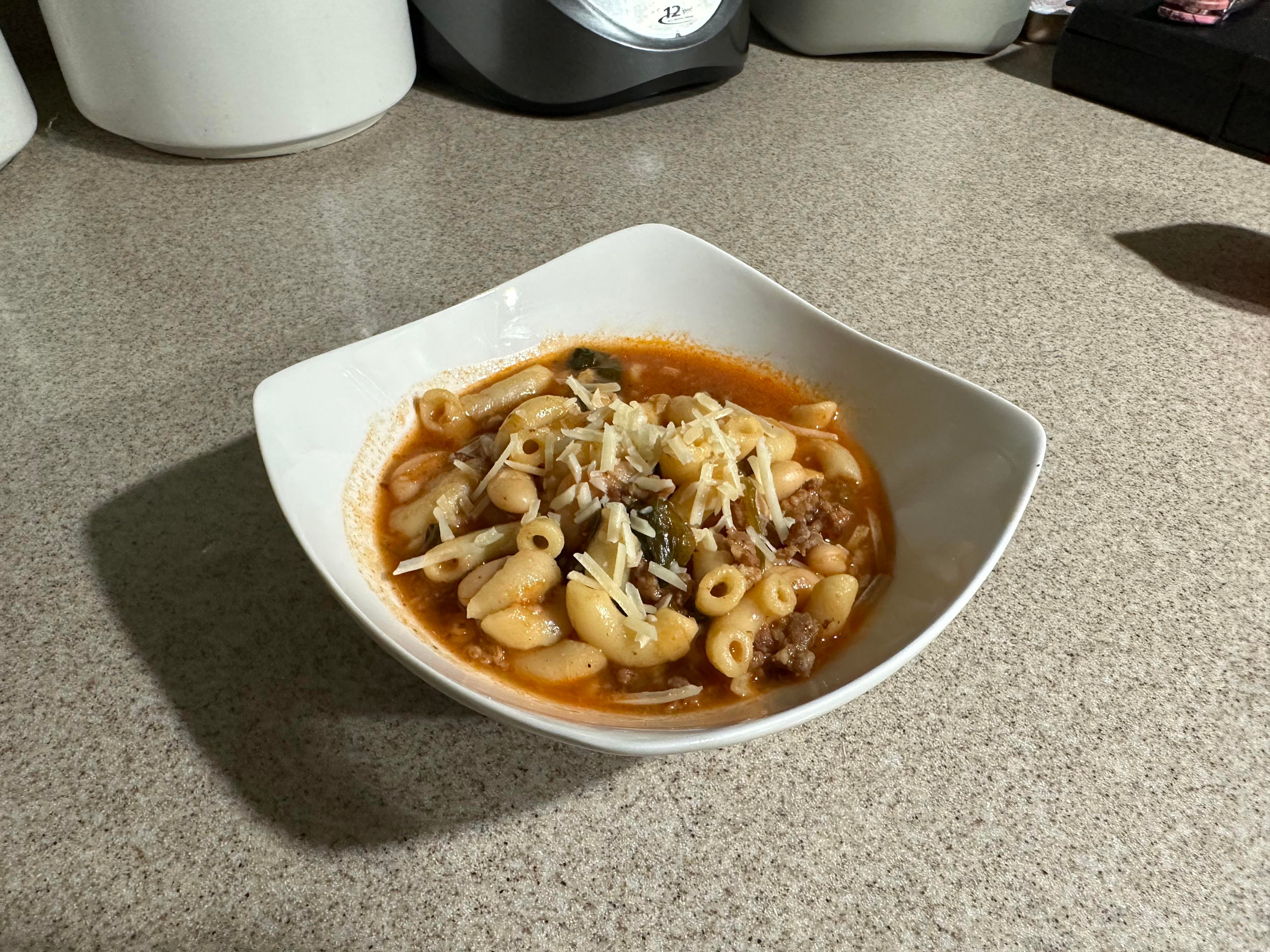 Homemade Pasta e Fagioli Dining and Cooking